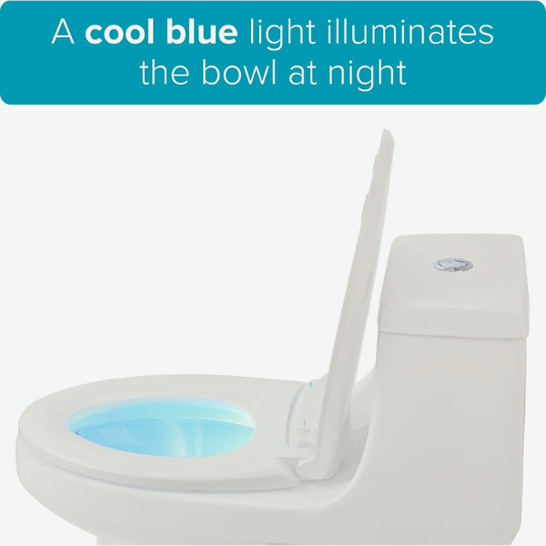 Brondell L60-EB LumaWarm Night Light Heated Toilet Seat