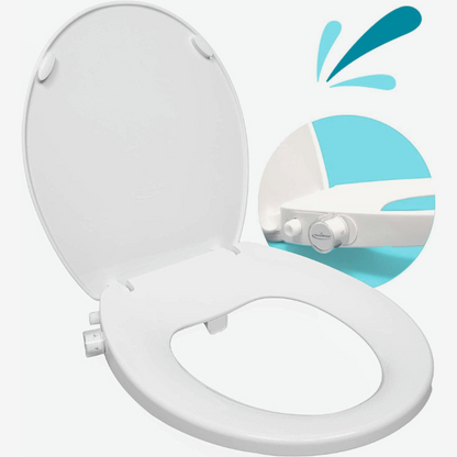 GenieBidet Slow-Close Round Bidet Toilet Seat