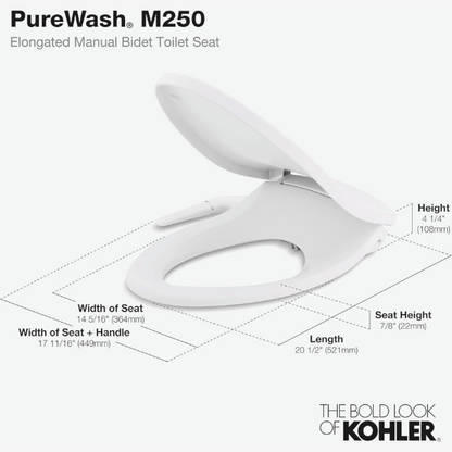 KOHLER M250 Pure Wash Bidet Toilet Seat