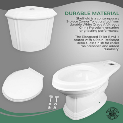 Renovators Supply Sheffield Corner Toilet