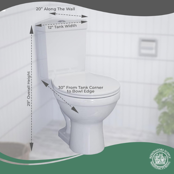 Renovators Supply Troyt Compact Corner Toilet