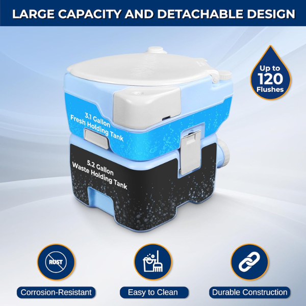 SereneLife Portable Camping Toilet