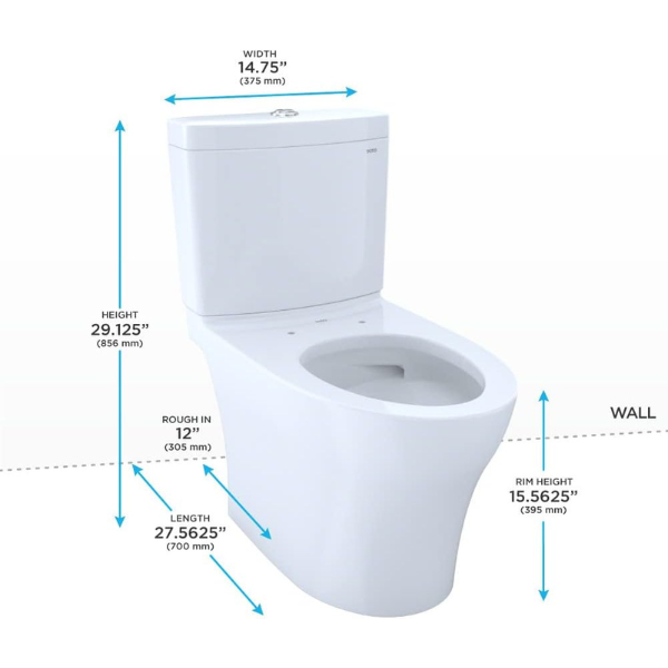 TOTO Aquia IV Two Piece Toilet