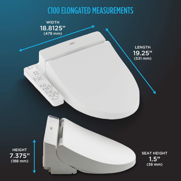 TOTO C100 Electronic Heated Bidet Toilet Seat