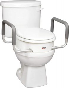 Carex 3.5 inch raised toilet seat with arms